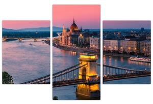 Slika - Panorama mesta, Budimpešta, Madžarska (90x60 cm)