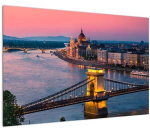 Slika - Panorama mesta, Budimpešta, Madžarska (90x60 cm)