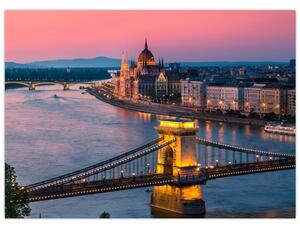 Slika - Panorama mesta, Budimpešta, Madžarska (70x50 cm)