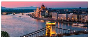 Slika - Panorama mesta, Budimpešta, Madžarska (120x50 cm)