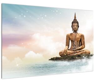 Slika - Buda, ki nadzoruje zemljo (90x60 cm)