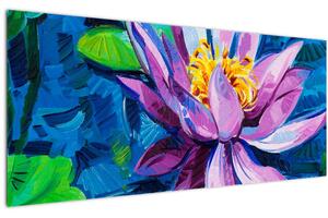 Podoba vodne lilije na vodi (120x50 cm)
