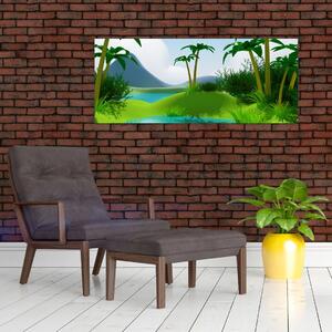 Slika - Jezera v džungli (120x50 cm)