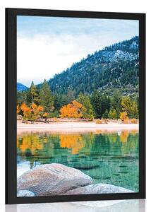 Plakat jezero u prelijepoj prirodi
