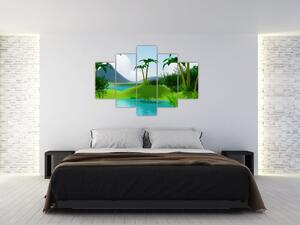 Slika - Jezera v džungli (150x105 cm)