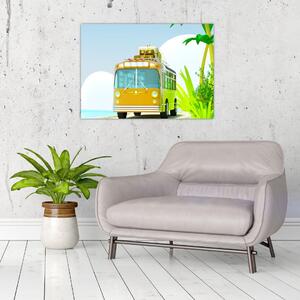 Staklena slika - Potovanje v trope (70x50 cm)