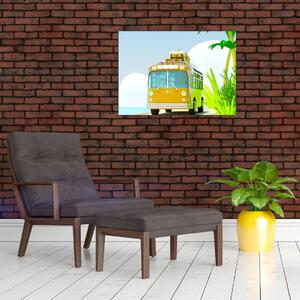 Staklena slika - Potovanje v trope (70x50 cm)