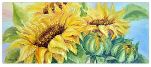 Slika cvetočih sončnic (120x50 cm)