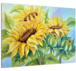 Slika cvetočih sončnic (70x50 cm)