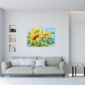 Slika cvetočih sončnic (90x60 cm)