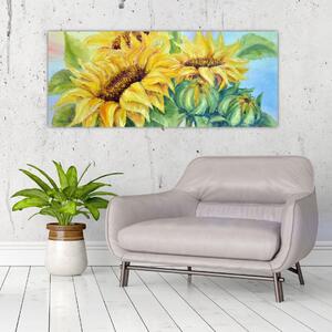 Slika cvetočih sončnic (120x50 cm)