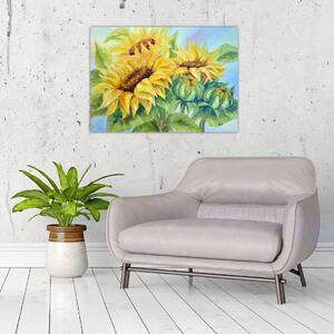 Slika cvetočih sončnic (70x50 cm)