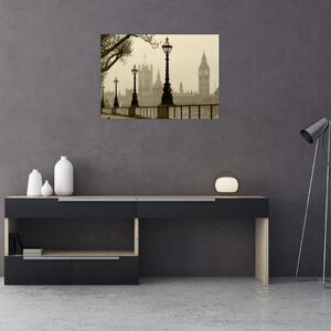 Slika - London v megli, Anglija (70x50 cm)