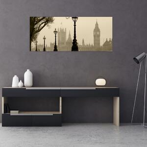Slika - London v megli, Anglija (120x50 cm)