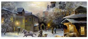 Slika - Zimska vas (120x50 cm)