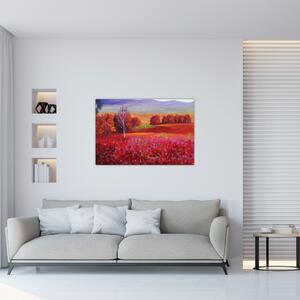 Rdeča pokrajinska slika (90x60 cm)