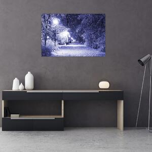 Slika - Čarobna zimska noč (90x60 cm)