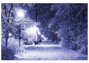 Slika - Čarobna zimska noč (90x60 cm)