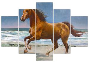 Slika konja na plaži (150x105 cm)