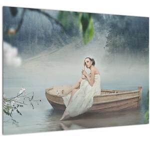 Slika - Ženska na čolnu (70x50 cm)