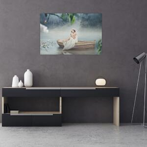 Slika - Ženska na čolnu (90x60 cm)