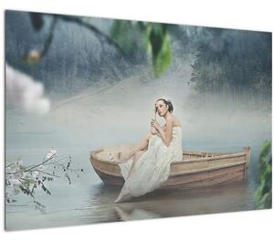 Slika - Ženska na čolnu (90x60 cm)