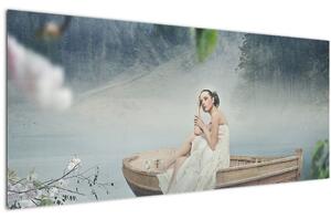 Slika - Ženska na čolnu (120x50 cm)