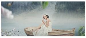 Slika - Ženska na čolnu (120x50 cm)
