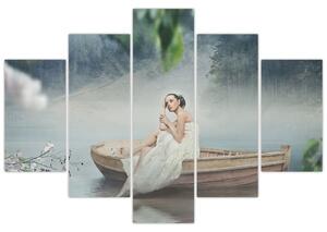 Slika - Ženska na čolnu (150x105 cm)