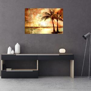 Slika - Palme na plaži (90x60 cm)