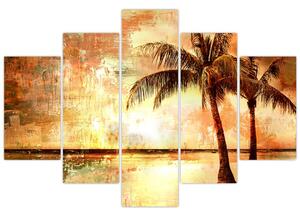 Slika - Palme na plaži (150x105 cm)