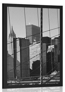 Plakat Manhattan u crno-bijelom dizajnu