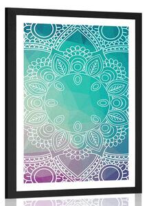 Plakat s paspartuom pastelna Mandala