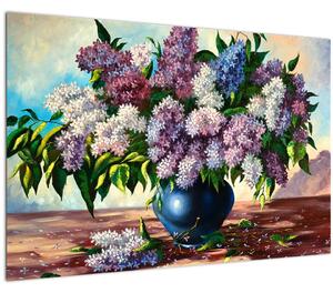 Slika - Šopek lila (90x60 cm)