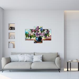 Slika - Šopek lila (90x60 cm)