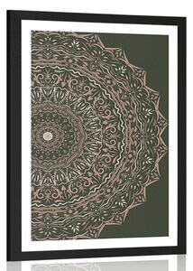 Plakat s paspartuom Mandala u vintage stilu