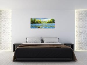Slika - Pot na polju, oljna slika (120x50 cm)