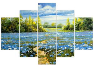 Slika - Pot na polju, oljna slika (150x105 cm)