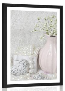 Plakat s paspartuom luksuzna Shabby Chic mrtva priroda