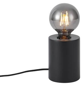 Moderna stolna svjetiljka crna 13 cm - Cylinder