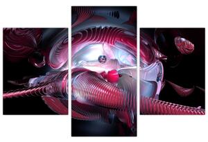 Slika - Abstrakcija, vesoljski črvi (90x60 cm)