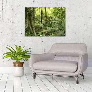 Staklena slika tropskega deževnega gozda (70x50 cm)
