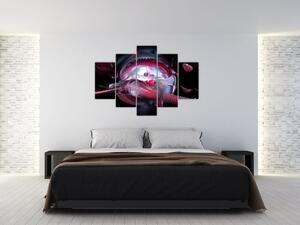 Slika - Abstrakcija, vesoljski črvi (150x105 cm)