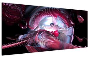 Slika - Abstrakcija, vesoljski črvi (120x50 cm)