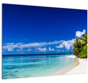 Staklena slika tropske plaže (70x50 cm)