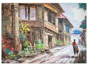 Slika filipinske vasi, Azija (70x50 cm)