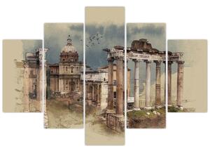 Slika - Rimski forum, Rim, Italija (150x105 cm)