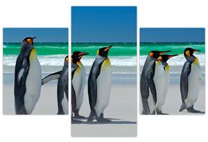 Slika - Skupina kraljevih pingvinov (90x60 cm)