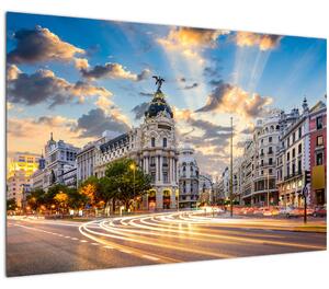 Slika - Calle Gran Vía, Madrid, Španija (90x60 cm)
