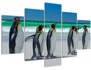 Slika - Skupina kraljevih pingvinov (150x105 cm)